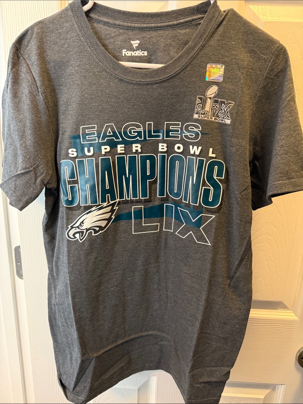 Fanatics Boys Gray Eagles Super Bowl LIX Champions Tee
